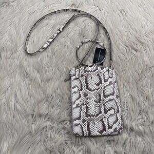 NWT International Concepts Snake Skin Faux Leather Crossbody Clutch Resort Boho